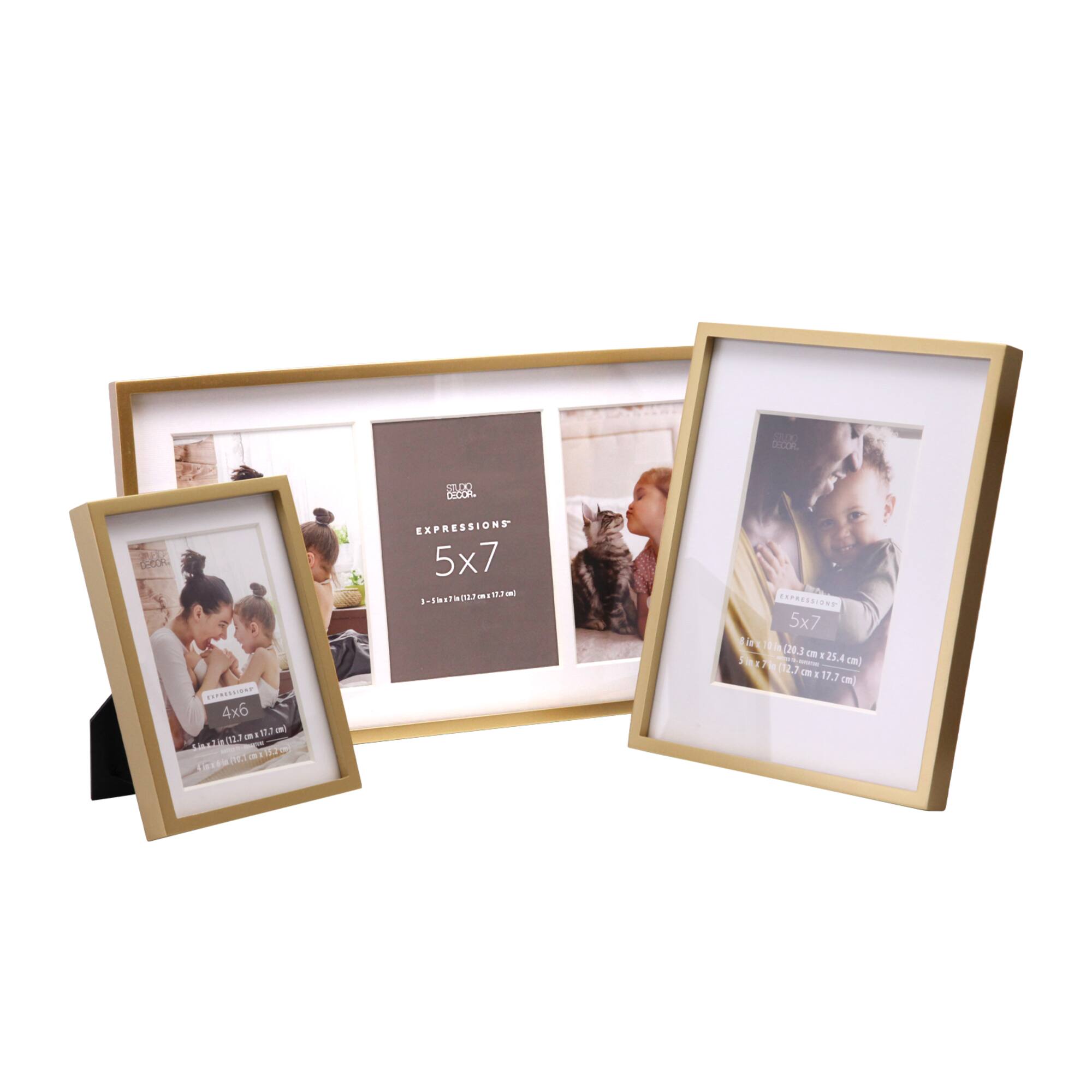 Expressions™ 3 Opening 5" x 7" Gold Sydney Collage Frame by Studio Décor®